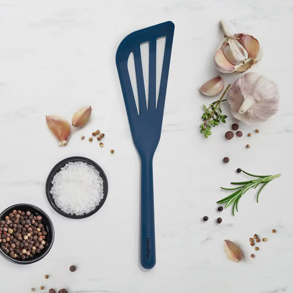 Platinum Silicone Fish Turner | Navy