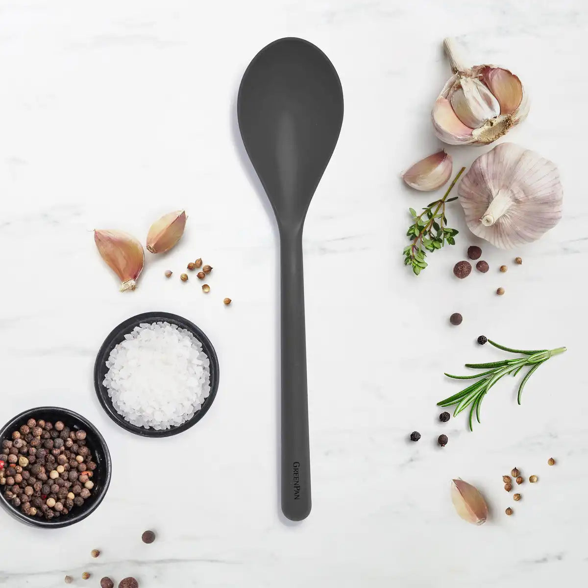 Platinum Silicone Solid Spoon | Gray