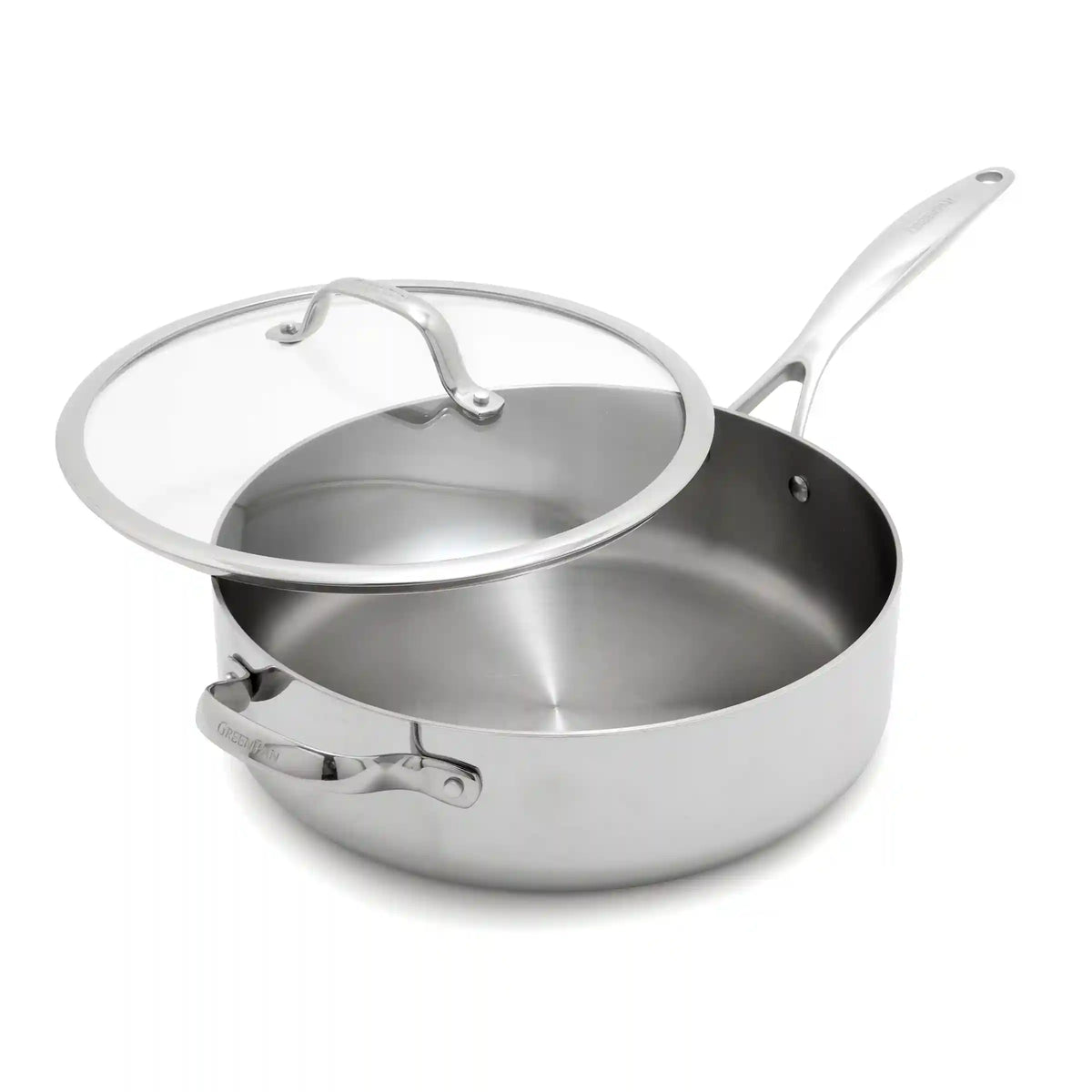 Valencia Pro Stainless Steel Uncoated 5-Quart Sauté Pan with Lid