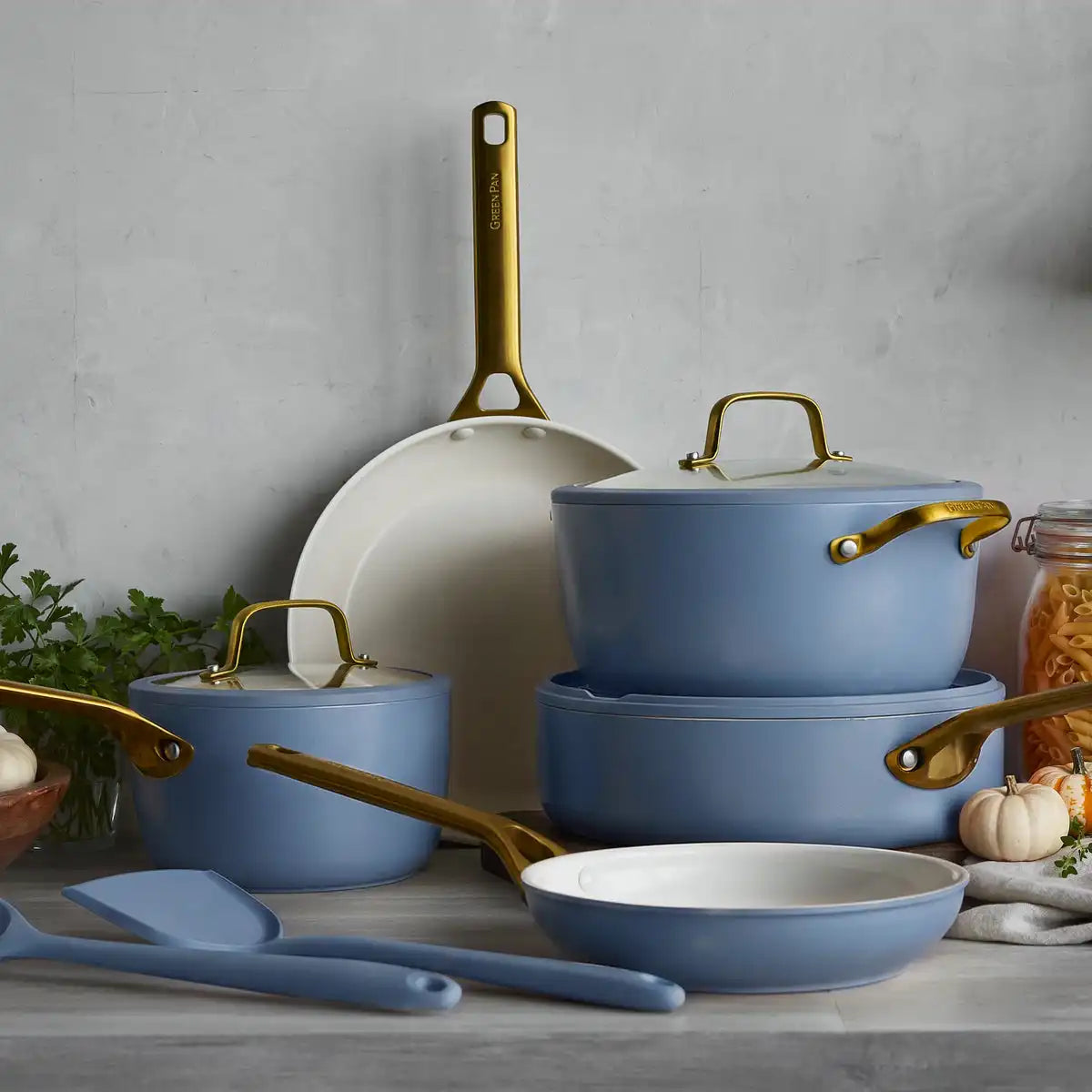 Reserve Pro Ceramic Nonstick 10-Piece Cookware Set | Ocean
