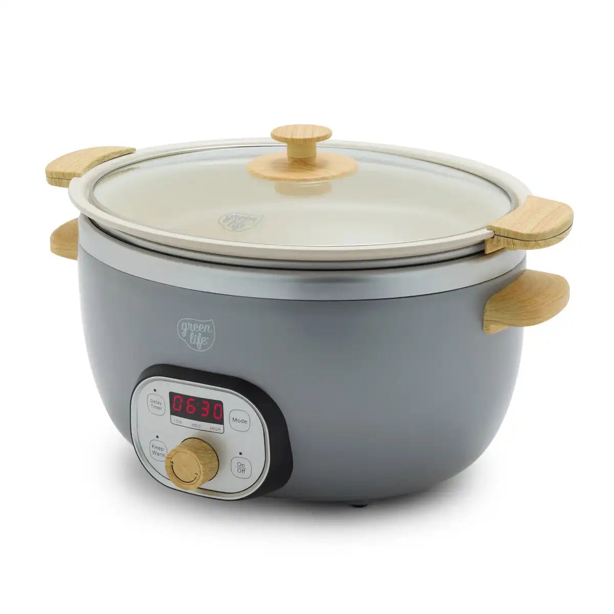 GreenLife Healthy 6-Quart Slow Cooker | Quartz Gray