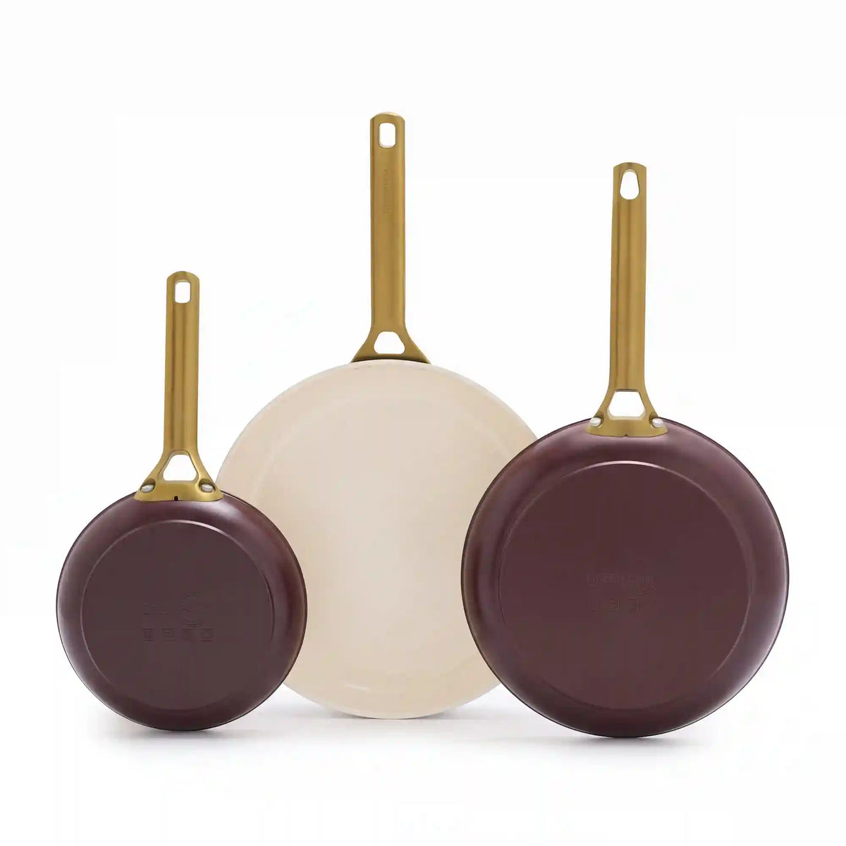 Reserve Pro Ceramic Nonstick 8", 10" and 12" Frypan Set | Bordeaux