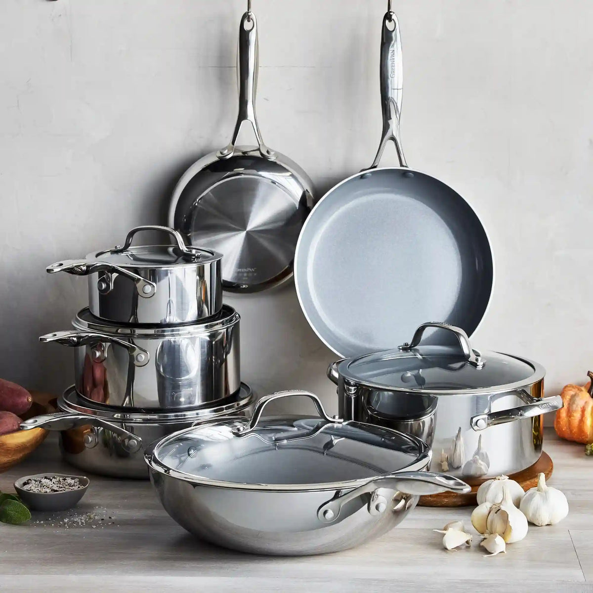 Valencia Pro Stainless Steel 10-Piece Cookware Set