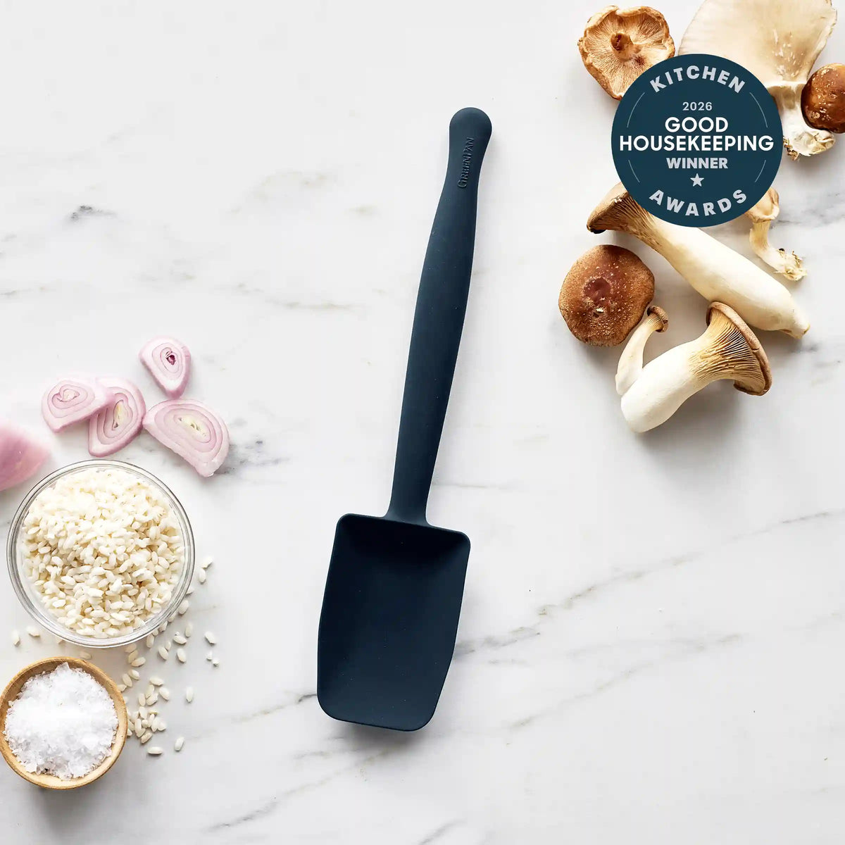 Premiere Silicone Deep Sauté Spoon | Oxford Blue