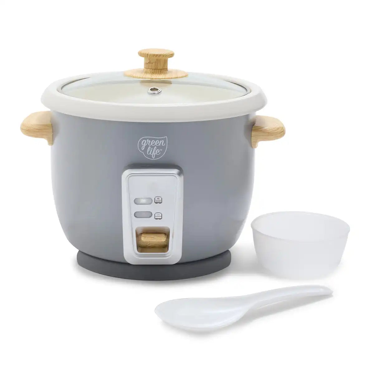 GreenLife 6-Cup Rice Cooker | Quartz Gray