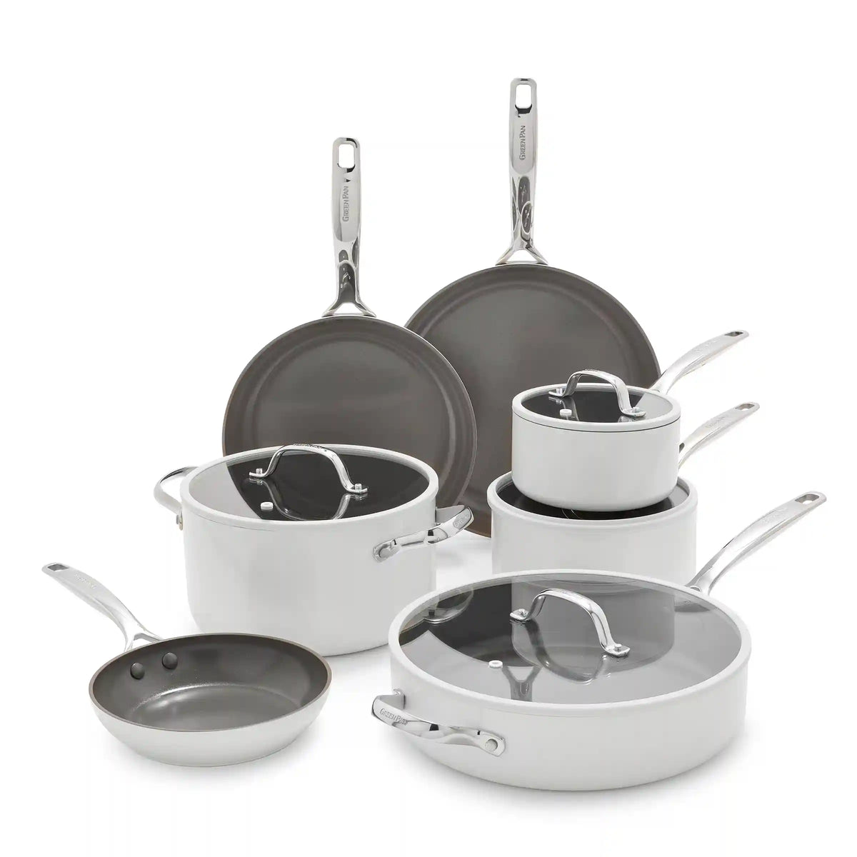 Eras Ceramic Nonstick 11-Piece Cookware Set | Cloud Cream