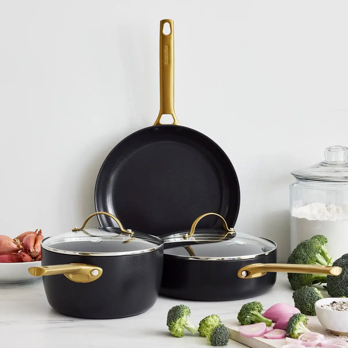 Reserve Ceramic Nonstick 5-Piece Cookware Set | Black
