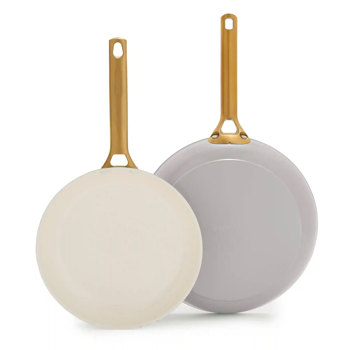 Reserve Pro Ceramic Nonstick 10" and 12" Frypan Set | Oyster