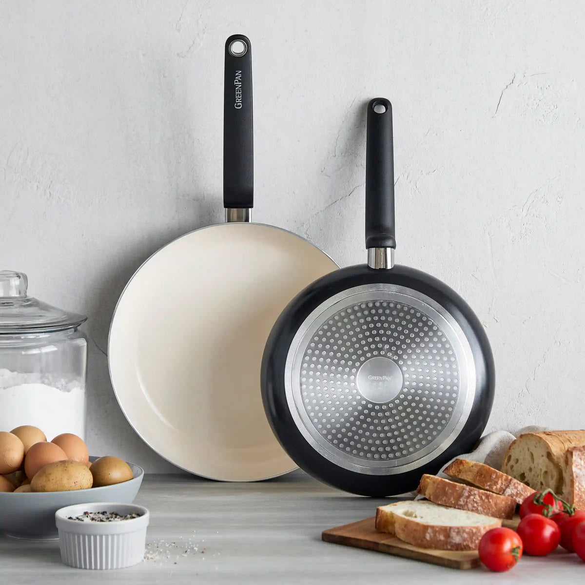 Rio Advanced Ceramic Nonstick 10" & 12" Frypan Set | Black