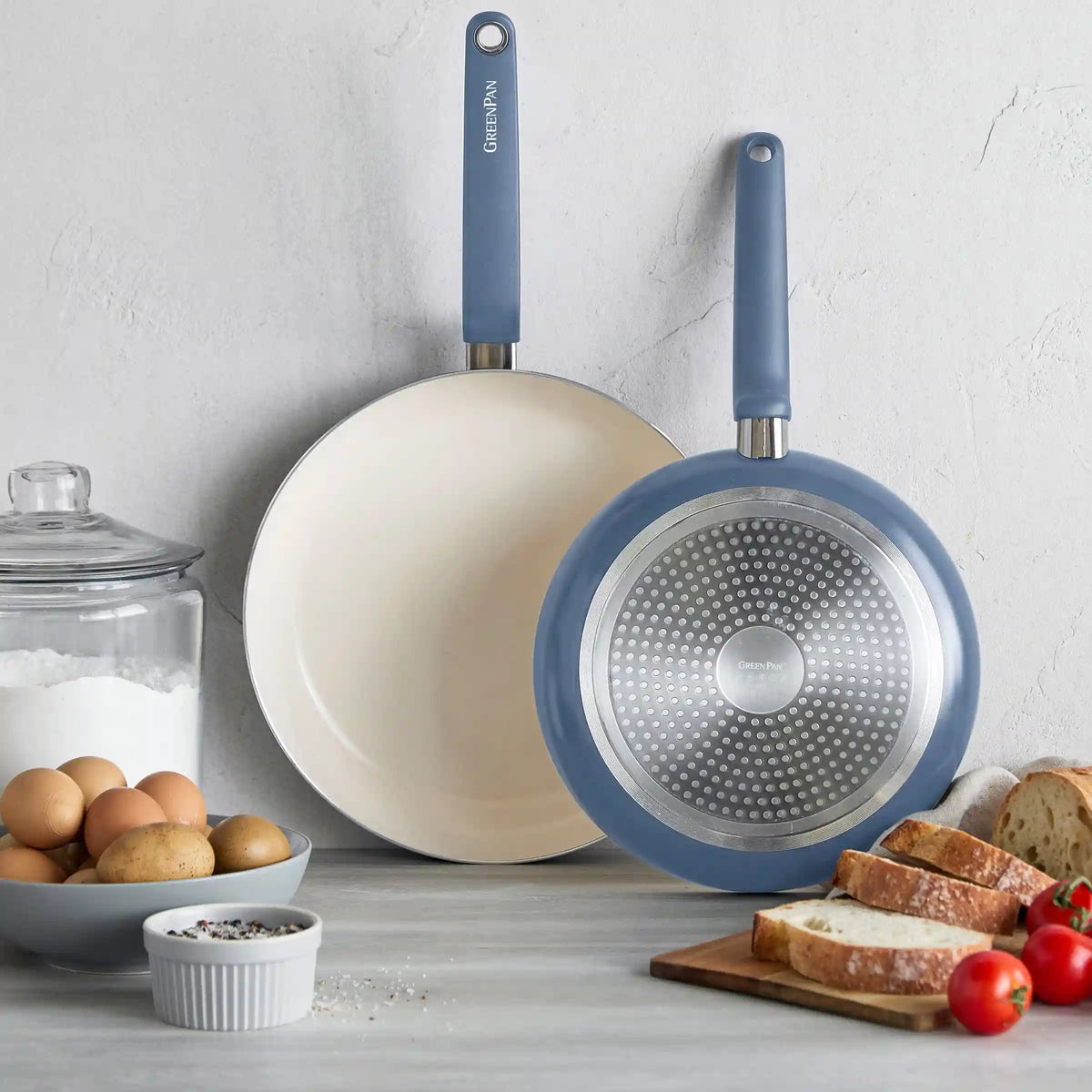 Rio Advanced Ceramic Nonstick 10" & 12" Frypan Set | Dutch Blue