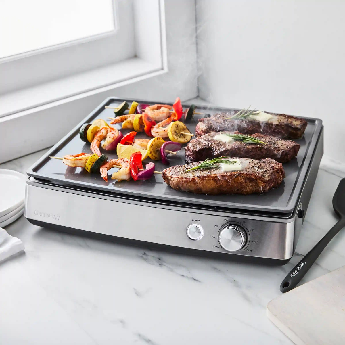 Ultimate Countertop Griddle | Premiere Stainless Steel
