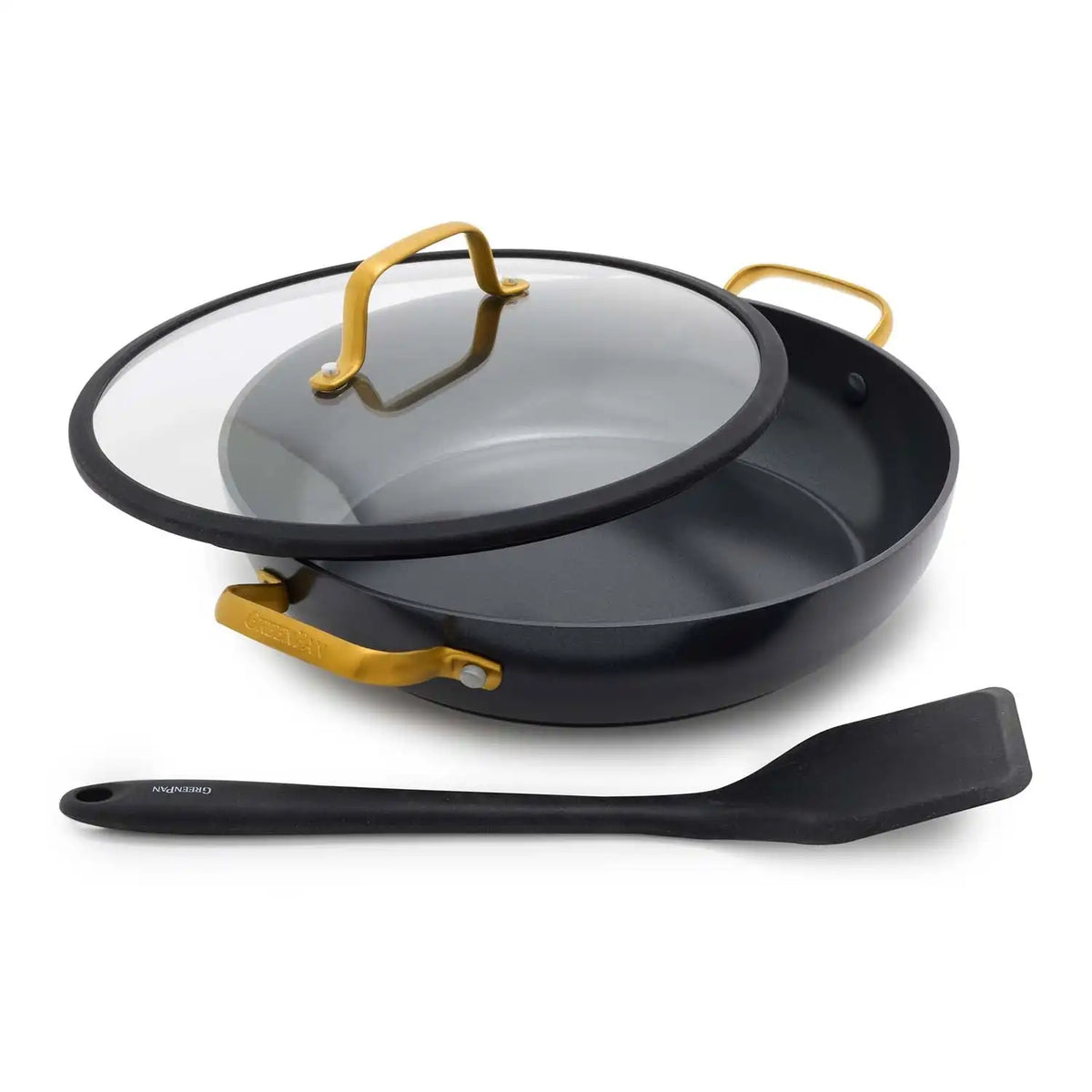 Reserve Pro Ceramic Nonstick 3.75-Quart Everyday Pan with Lid | Black