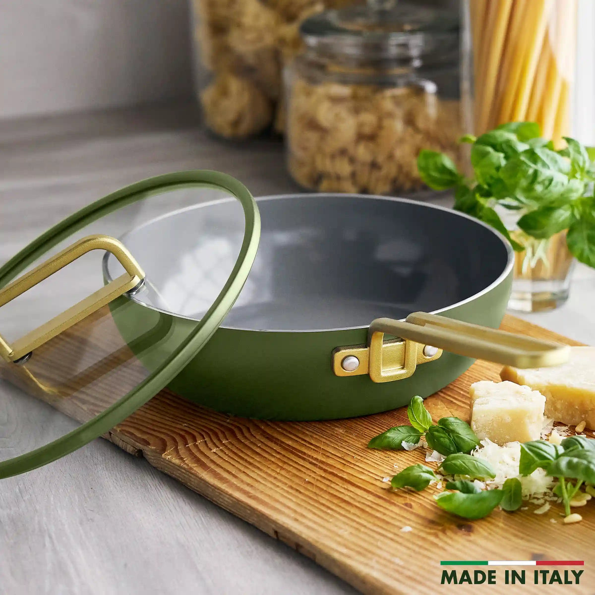 Stanley Tucci™ Ceramic Nonstick 3.25-Quart Piccolo Pan | Tuscan Olive
