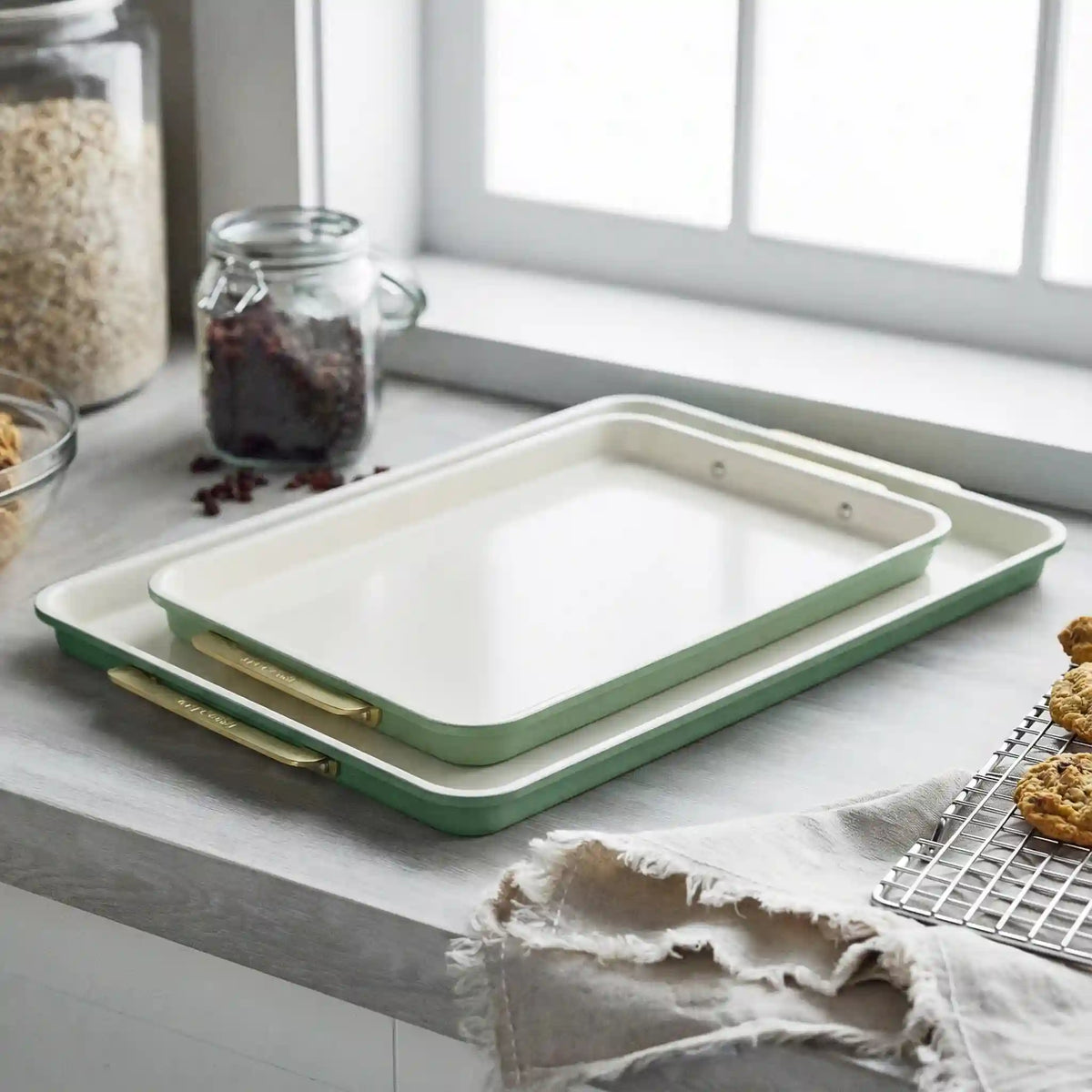 Reserve Bakeware 2-Piece Sheet Pan Set | Sage